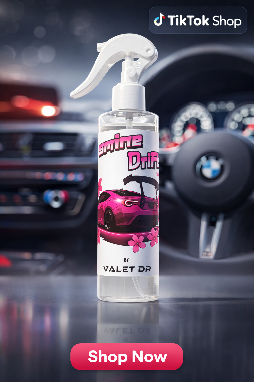Valet DR – Jasmine Drift Room & Car Air Freshener Spray | Long-Lasting Floral Scent | 200ml